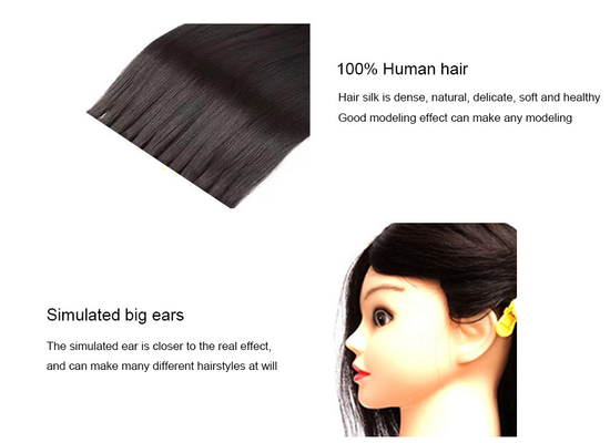 Maniquíes de entrenamiento de peluquería barbería 100% naturales con cabello humano, personalizados para EE. UU. proveedor