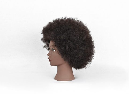 Cabello crudo verdadero cabeza de maniquí peluquero de alta calidad entrenamiento real salón americano africano maniquí cosmetología cabeza de muñeca proveedor