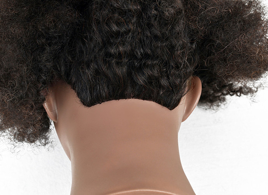 Cabello crudo verdadero cabeza de maniquí peluquero de alta calidad entrenamiento real salón americano africano maniquí cosmetología cabeza de muñeca proveedor