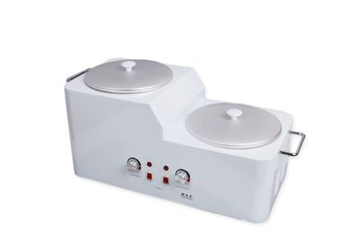 Calentador de cera depilatoria para salón de belleza, doble recipiente, 5000ml, alta capacidad, color plateado proveedor