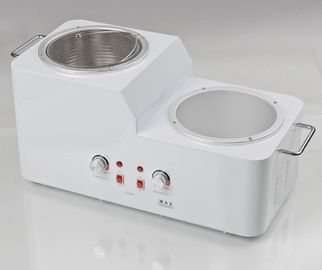 Calentador de cera depilatoria para salón de belleza, doble recipiente, 5000ml, alta capacidad, color plateado proveedor
