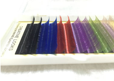 Extensiones de pestañas arcoíris de color 0.07 Juego de pestañas postizas individuales proveedor