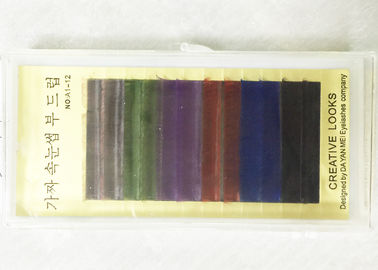Extensiones de pestañas arcoíris de color 0.07 Juego de pestañas postizas individuales proveedor