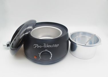 Calentador de cera negro mate de 150w / calentador de cera de 400 - 500ml para salón de belleza de spa proveedor