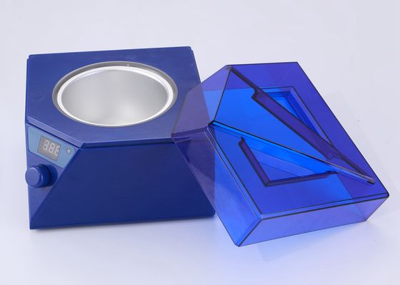 2020 fabricante profesional de cera caliente dura granos de cera azul cuadrado calentador de cera de forma especial personalizada 500cc digita proveedor