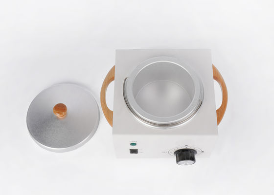 Calentador de cera de 500CC eléctrico, moderno, con mango de madera, metal, hierro, quemadores de cera transparentes, calentador de cera de 1 libra, calentador de cera de 500 ml proveedor